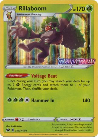 Rillaboom (SWSH006) (Prerelease Promo) [Sword & Shield: Black Star Promos] Pokémon
