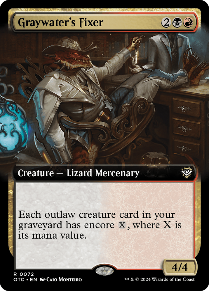 Graywater's Fixer (Extended Art) [Outlaws of Thunder Junction Commander] Magic: The Gathering