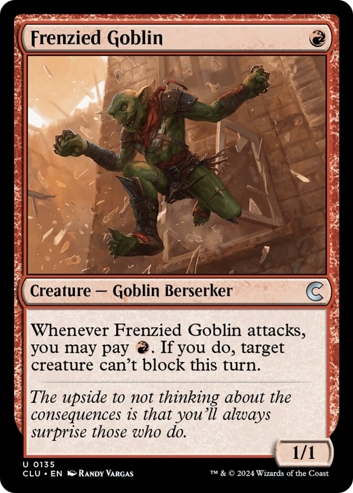 Frenzied Goblin [Ravnica: Clue Edition] Magic: The Gathering