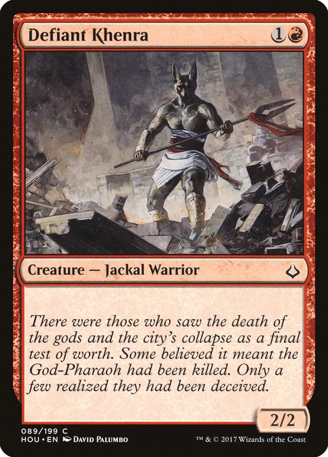 Defiant Khenra [Hour of Devastation] Magic: The Gathering