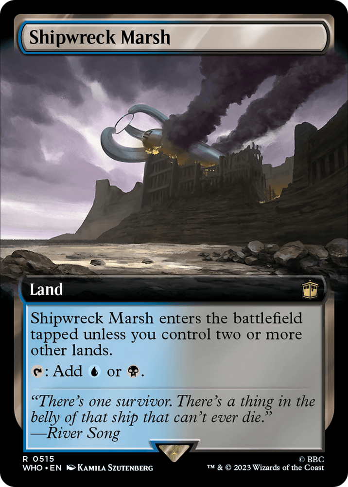 Shipwreck Marsh (Extended Art) [Doctor Who] Magic: The Gathering