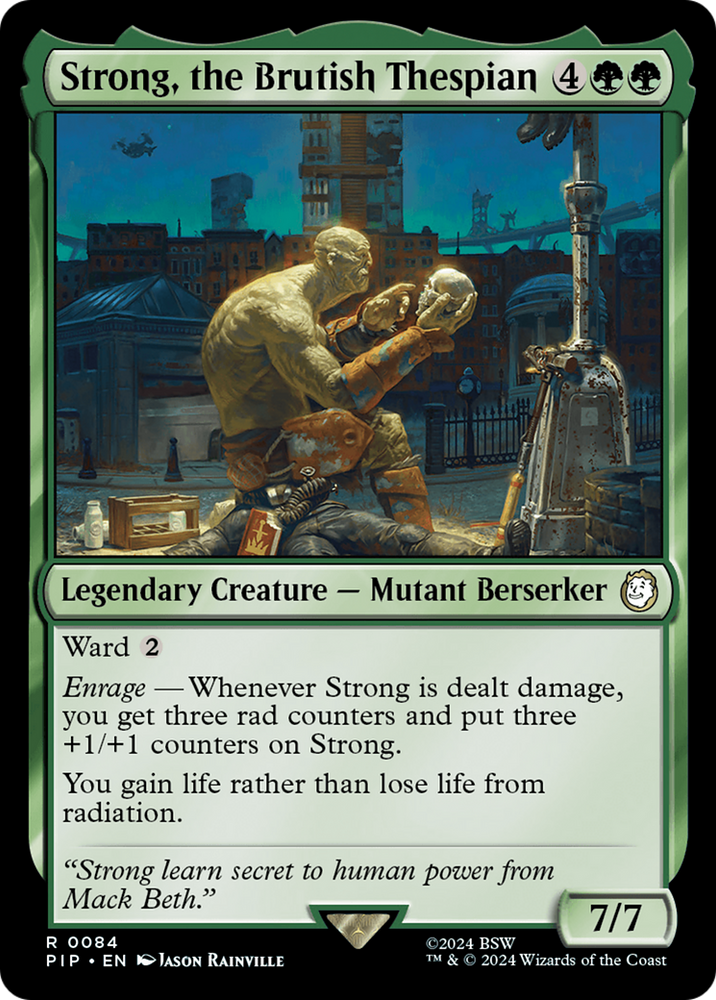 Strong, the Brutish Thespian [Fallout] Magic: The Gathering
