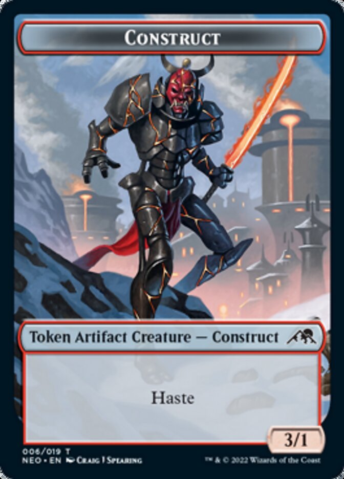 Construct (006) // Blood (017) Double-Sided Token [Challenger Decks 2022 Tokens] Magic: The Gathering