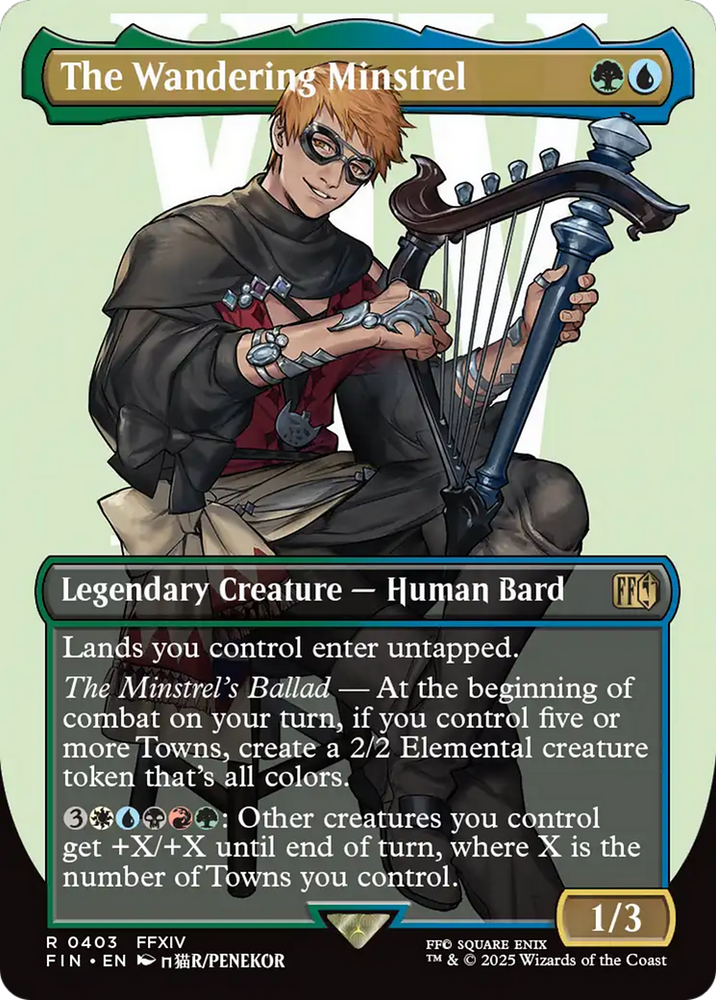 The Wandering Minstrel (Borderless) [FINAL FANTASY] Magic: The Gathering