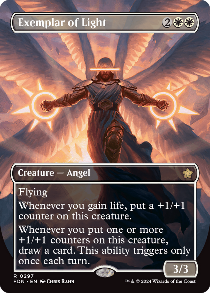 Exemplar of Light (Borderless) [Foundations] Magic: The Gathering