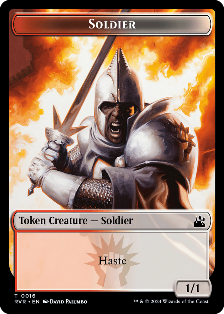 Goblin (0008) // Soldier Double-Sided Token [Ravnica Remastered Tokens] Magic: The Gathering