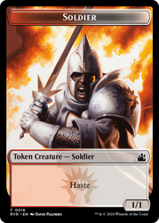 Goblin (0008) // Soldier Double-Sided Token [Ravnica Remastered Tokens] Magic: The Gathering