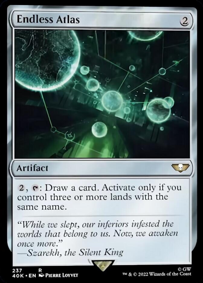 Endless Atlas (Surge Foil) [Warhammer 40,000] Magic: The Gathering