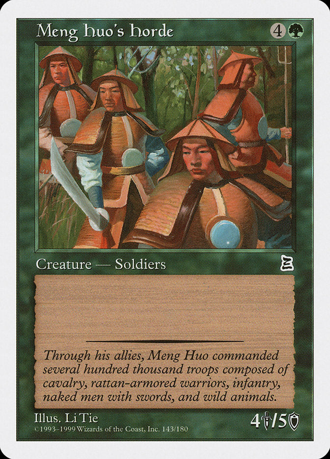 Meng Huo's Horde [Portal Three Kingdoms] Magic: The Gathering
