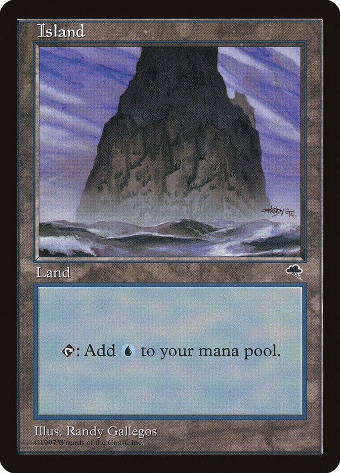 Island (Purple Sky and Water) [Tempest] Magic: The Gathering
