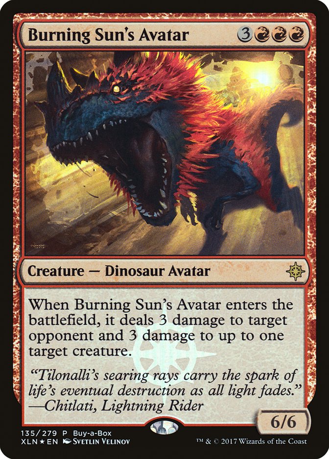 Burning Sun's Avatar (Buy-A-Box) [Ixalan Promos] Magic: The Gathering