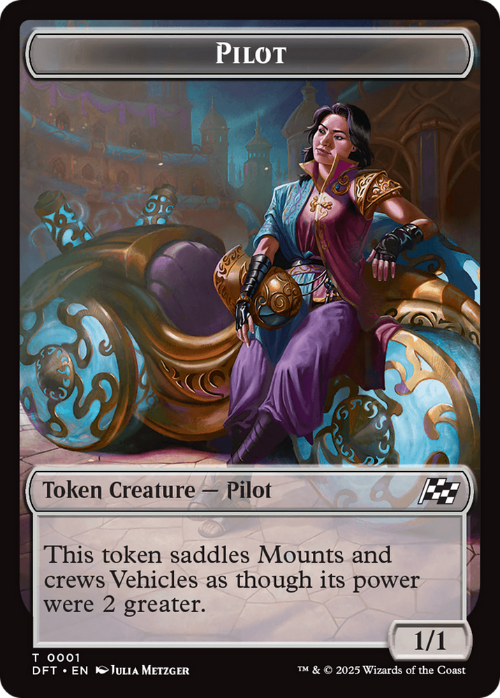 Zombie (0003) // Pilot Double-Sided Token [Aetherdrift Tokens] Magic: The Gathering