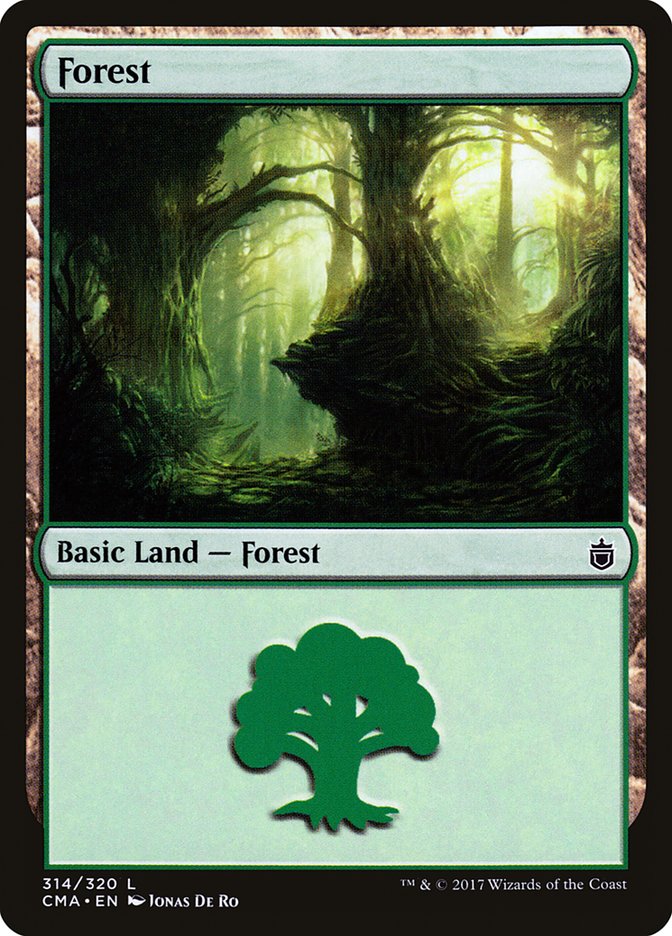 Forest (314) [Commander Anthology] Magic: The Gathering