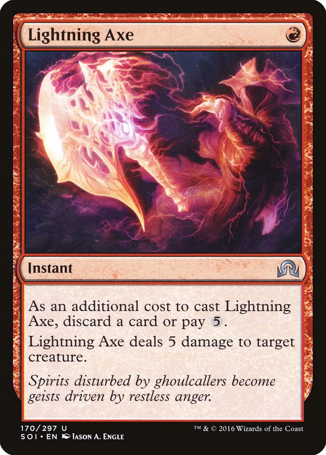 Lightning Axe [Shadows over Innistrad] Magic: The Gathering