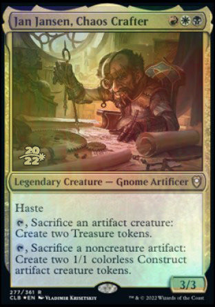 Jan Jansen, Chaos Crafter [Commander Legends: Battle for Baldur's Gate Prerelease Promos] Magic: The Gathering