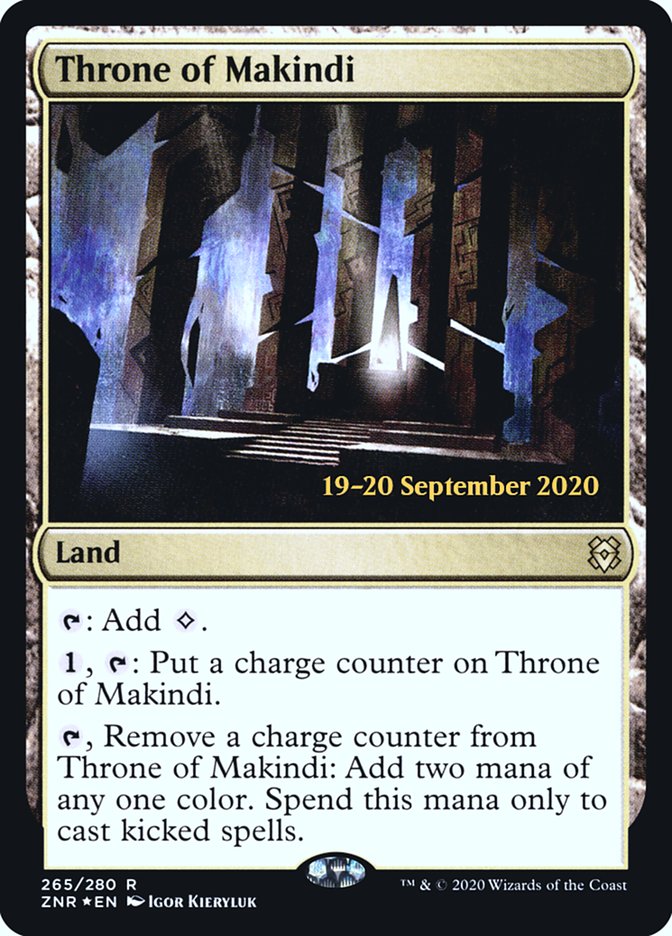 Throne of Makindi [Zendikar Rising Prerelease Promos] Magic: The Gathering