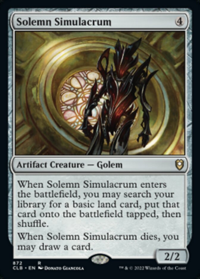 Solemn Simulacrum [Commander Legends: Battle for Baldur's Gate] Magic: The Gathering