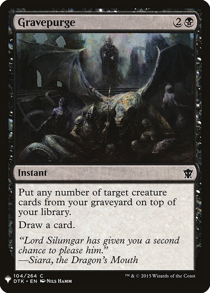 Gravepurge [Mystery Booster] Magic: The Gathering