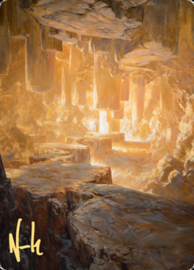 Pillarverge Pathway Art Card (Gold-Stamped Signature) [Zendikar Rising Art Series] Magic: The Gathering