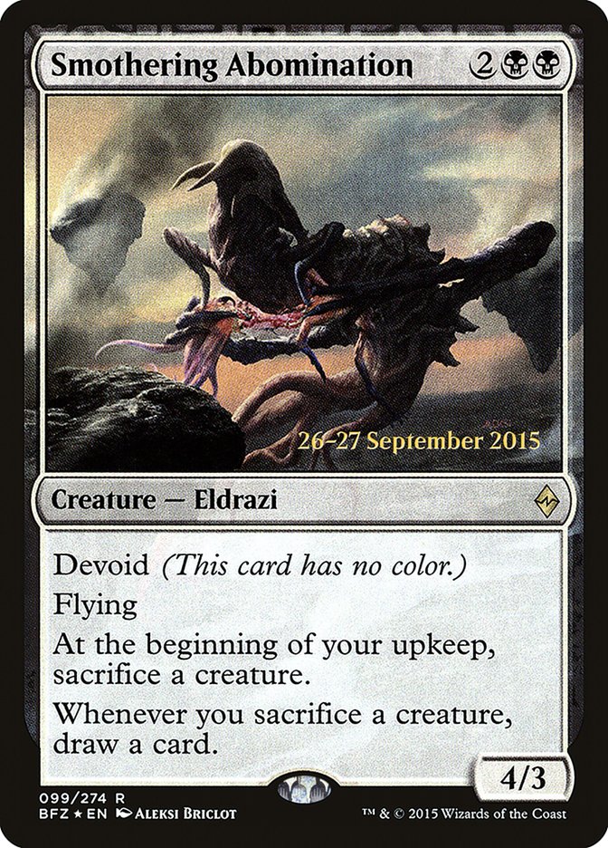 Smothering Abomination [Battle for Zendikar Prerelease Promos] Magic: The Gathering