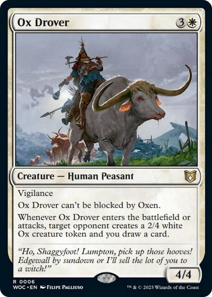 Ox Drover [Wilds of Eldraine Commander] Magic: The Gathering