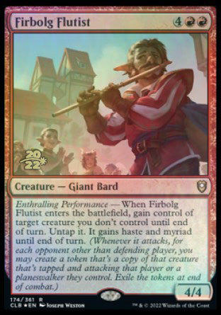 Firbolg Flutist [Commander Legends: Battle for Baldur's Gate Prerelease Promos] Magic: The Gathering
