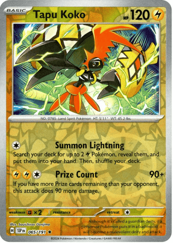Tapu Koko (065/191) [Scarlet & Violet: Surging Sparks] - Pokemon Cards For Your TCG Needs!