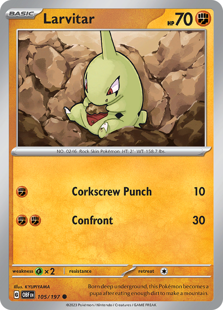 Larvitar (105/197) [Scarlet & Violet: Obsidian Flames] Pokémon
