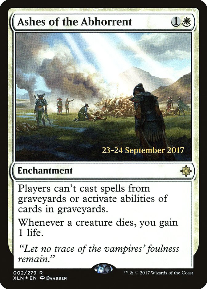 Ashes of the Abhorrent [Ixalan Prerelease Promos] Magic: The Gathering