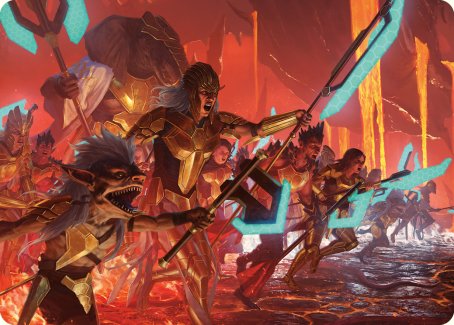 Roar of Resistance Art Card [Phyrexia: All Will Be One Art Series] Magic: The Gathering