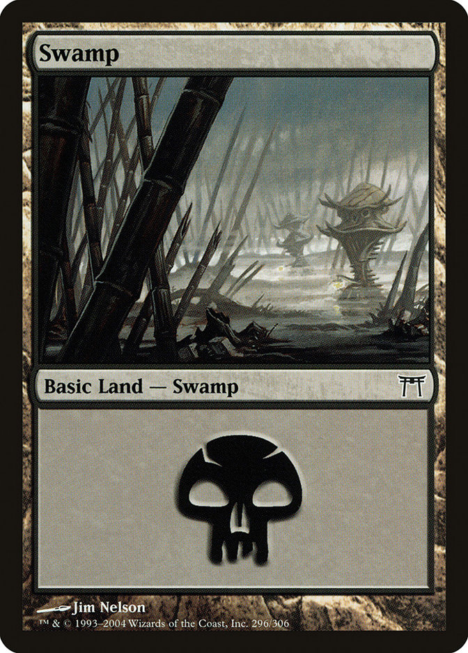 Swamp (296) [Champions of Kamigawa] Magic: The Gathering