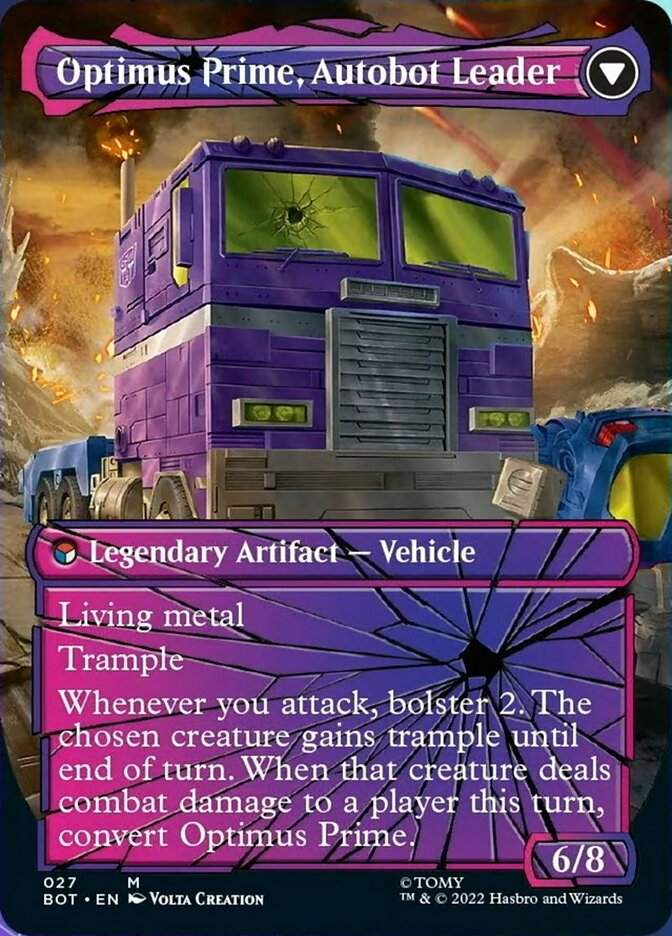 Optimus Prime, Hero // Optimus Prime, Autobot Leader (Shattered Glass) [Transformers] Magic: The Gathering
