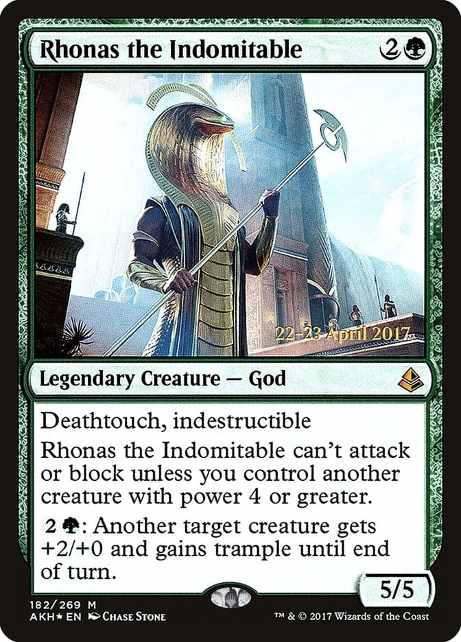 Rhonas the Indomitable [Amonkhet Prerelease Promos] Magic: The Gathering