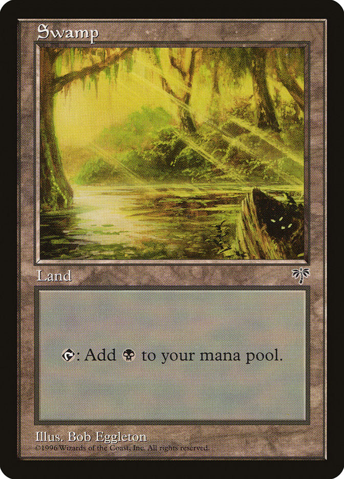 Swamp (Two Sets of Eyes Bottom Right) [Mirage] Magic: The Gathering