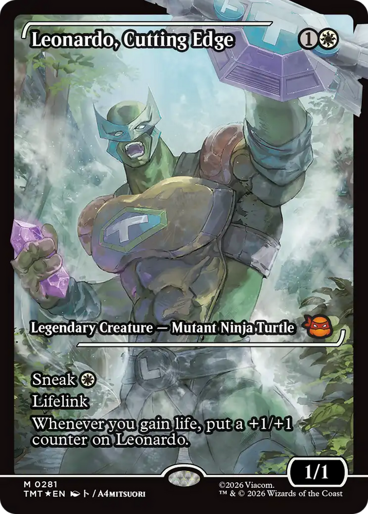 Leonardo, Cutting Edge (Showcase) [Teenage Mutant Ninja Turtles] Magic: The Gathering