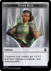 Forest Dryad // Vivien Reid Emblem Double-Sided Token [Modern Horizons 3 Commander Tokens] Magic: The Gathering