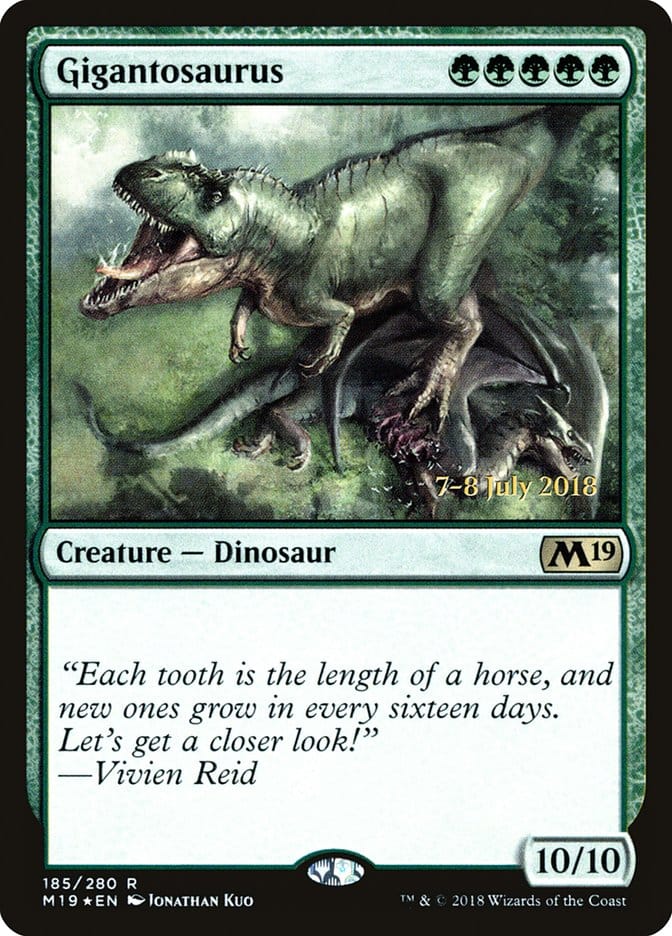 Gigantosaurus [Core Set 2019 Prerelease Promos] Magic: The Gathering