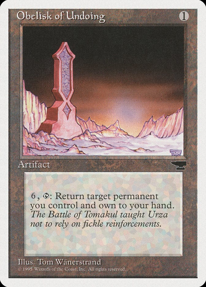 Obelisk of Undoing [Chronicles] Magic: The Gathering