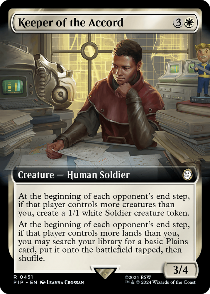 Keeper of the Accord (Extended Art) [Fallout] Magic: The Gathering