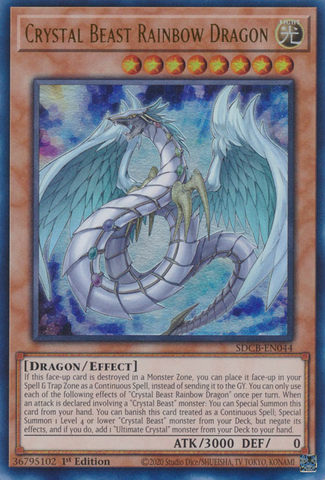 Crystal Beast Rainbow Dragon [SDCB-EN044] Ultra Rare - Yugioh Cards For Your TCG Needs!