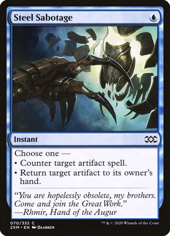 Steel Sabotage [Double Masters] Magic: The Gathering