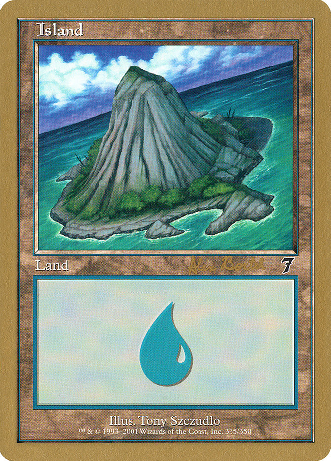 Island (ab335a) (Alex Borteh) [World Championship Decks 2001] Magic: The Gathering