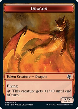 Dragon // Elf Warrior Double-Sided Token [Game Night: Free-for-All Tokens] Magic: The Gathering