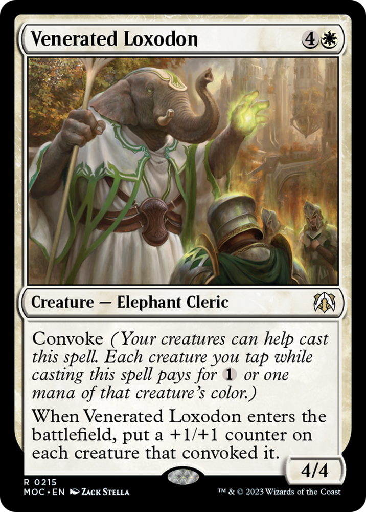Venerated Loxodon [March of the Machine Commander] Magic: The Gathering