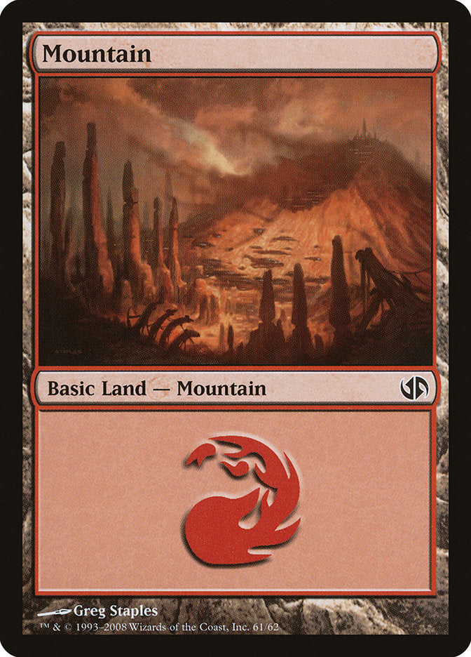 Mountain (61) [Duel Decks: Jace vs. Chandra] Magic: The Gathering