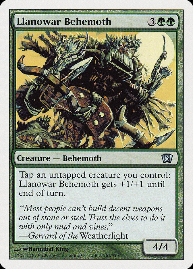 Llanowar Behemoth (8th Edition) [Oversize Cards] Magic: The Gathering