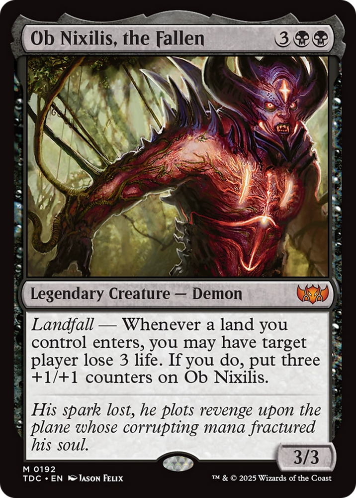 Ob Nixilis, the Fallen [Tarkir: Dragonstorm Commander] Magic: The Gathering