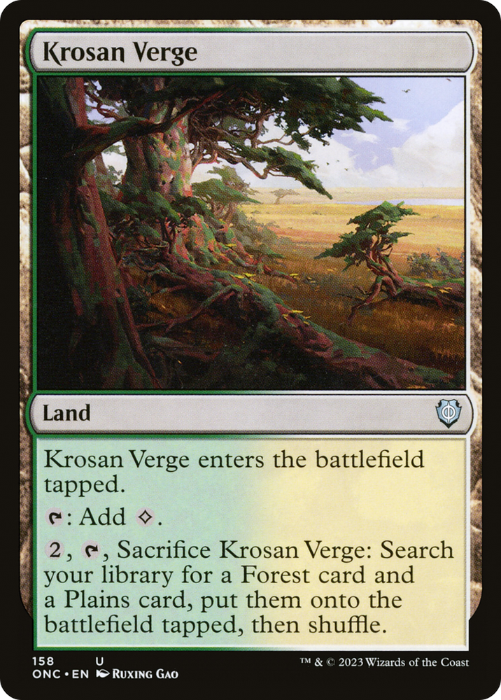 Krosan Verge [Phyrexia: All Will Be One Commander] Magic: The Gathering