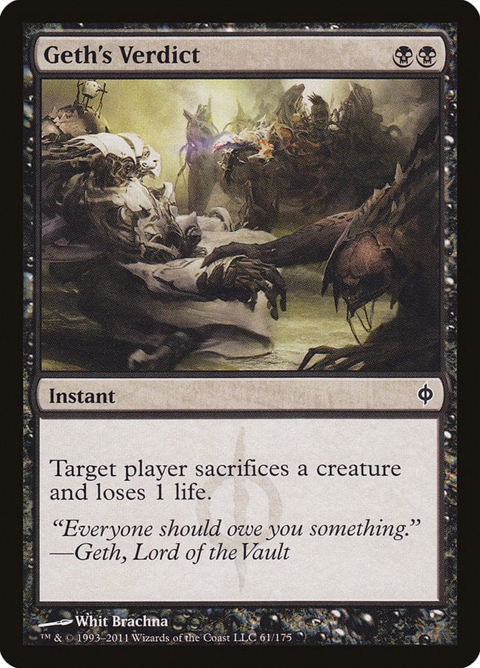 Geth's Verdict [New Phyrexia] Magic: The Gathering