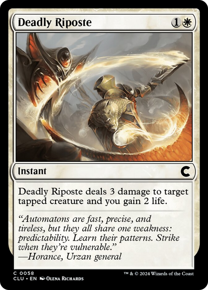 Deadly Riposte [Ravnica: Clue Edition] Magic: The Gathering